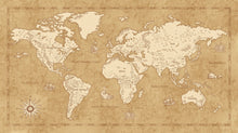 Load image into Gallery viewer, VINTAGE WORLD MAP
